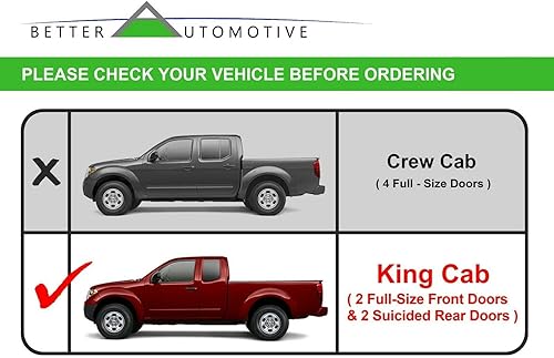 Miniatura 3 de Rieles laterales compatibles con Nissan Frontier King Cab 2005-2024  Suzuki Equator 2005-2012 Extra Cab 3 pulgadas, barras laterales negras NERF,