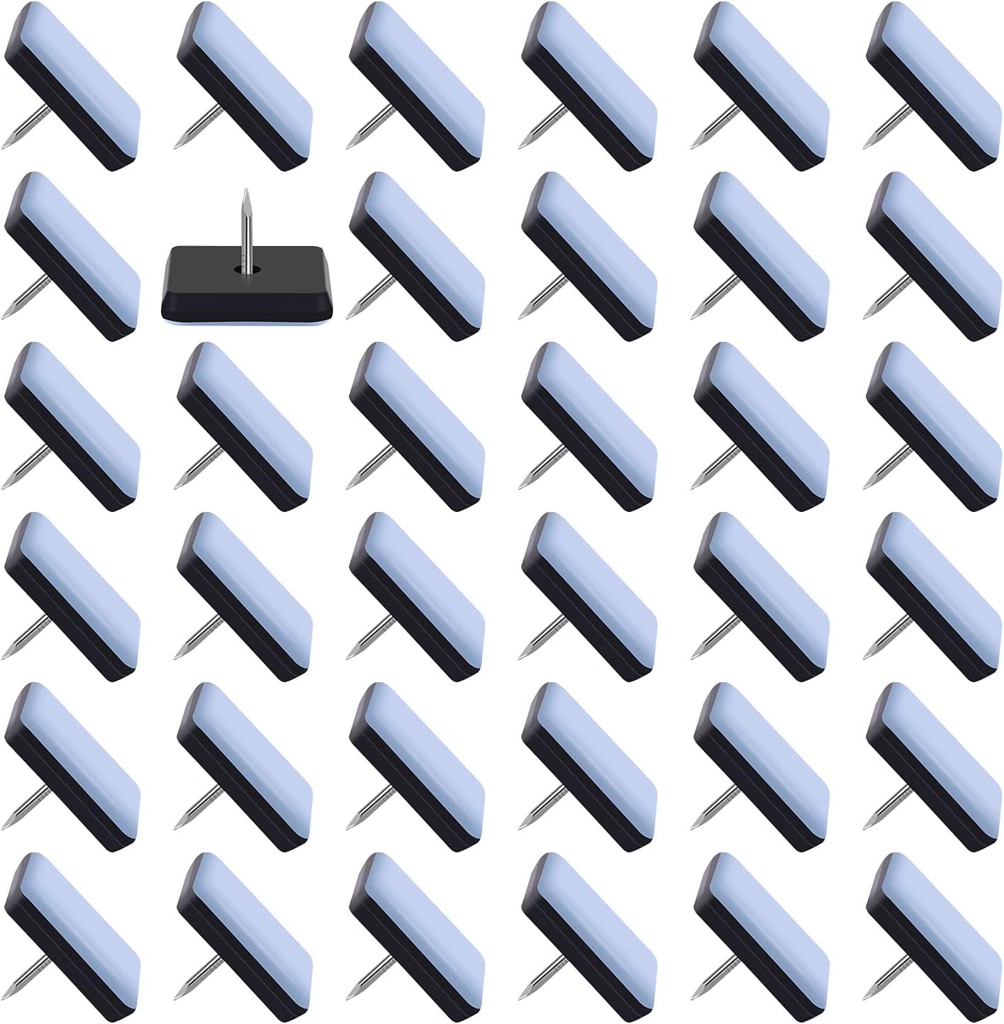 Ezprotekt Chair Glides Sliders 0.8Inch Square Furniture Glides with