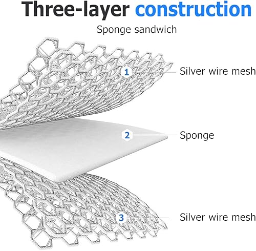 Miniatura 9 de Paño de limpieza de alambre de acero multiusos  Trapo de limpieza de doble cara para ollas de cocina y sartenes húmedo y seco (15)