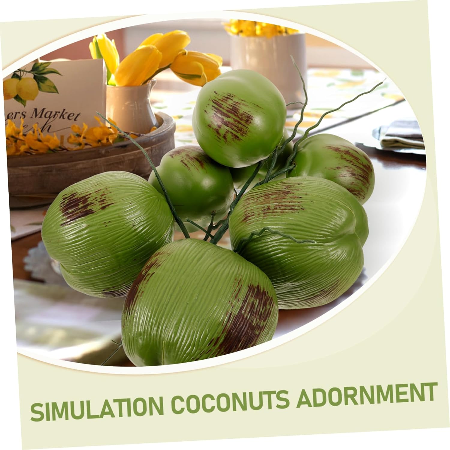 Luau Decorations Artificial Coconuts Hawaiian Party Props Supplies Coconuts Photography Props Fake Fruit Model Decor