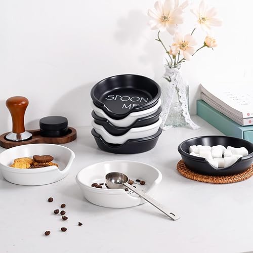 Miniatura 7 de BosilunLife Soporte de cuchara de cerámica - soporte para cuchara de cocina para soporte de cuchara superior de estufa para encimera de cocina..