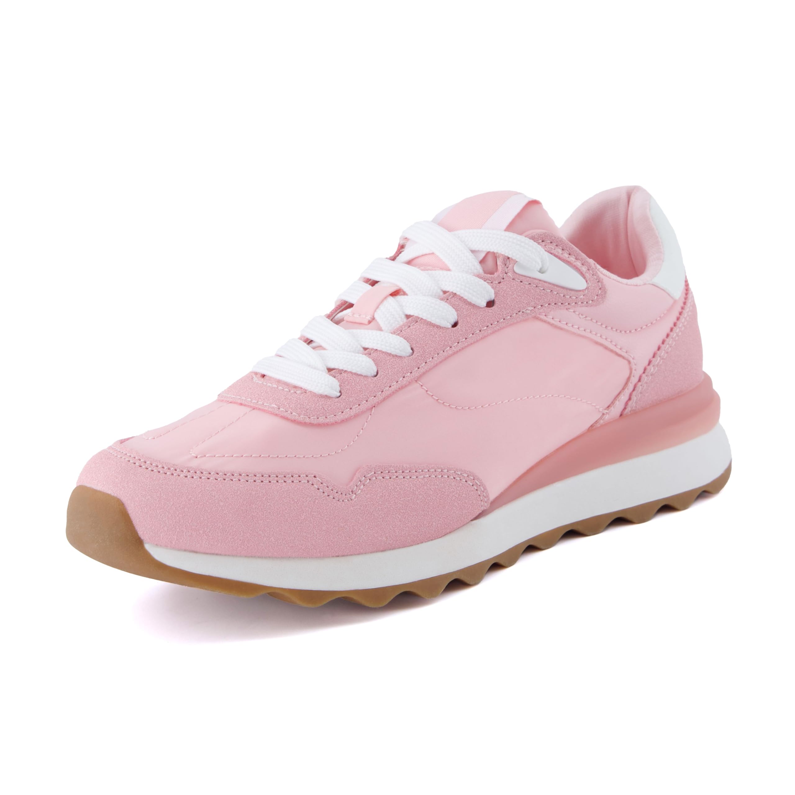 CUSHIONAIRE Zapatilla Deportiva de Nailon con Cordones Kicks para Mujer + Espuma cómoda, Anchos Anchos Disponibles