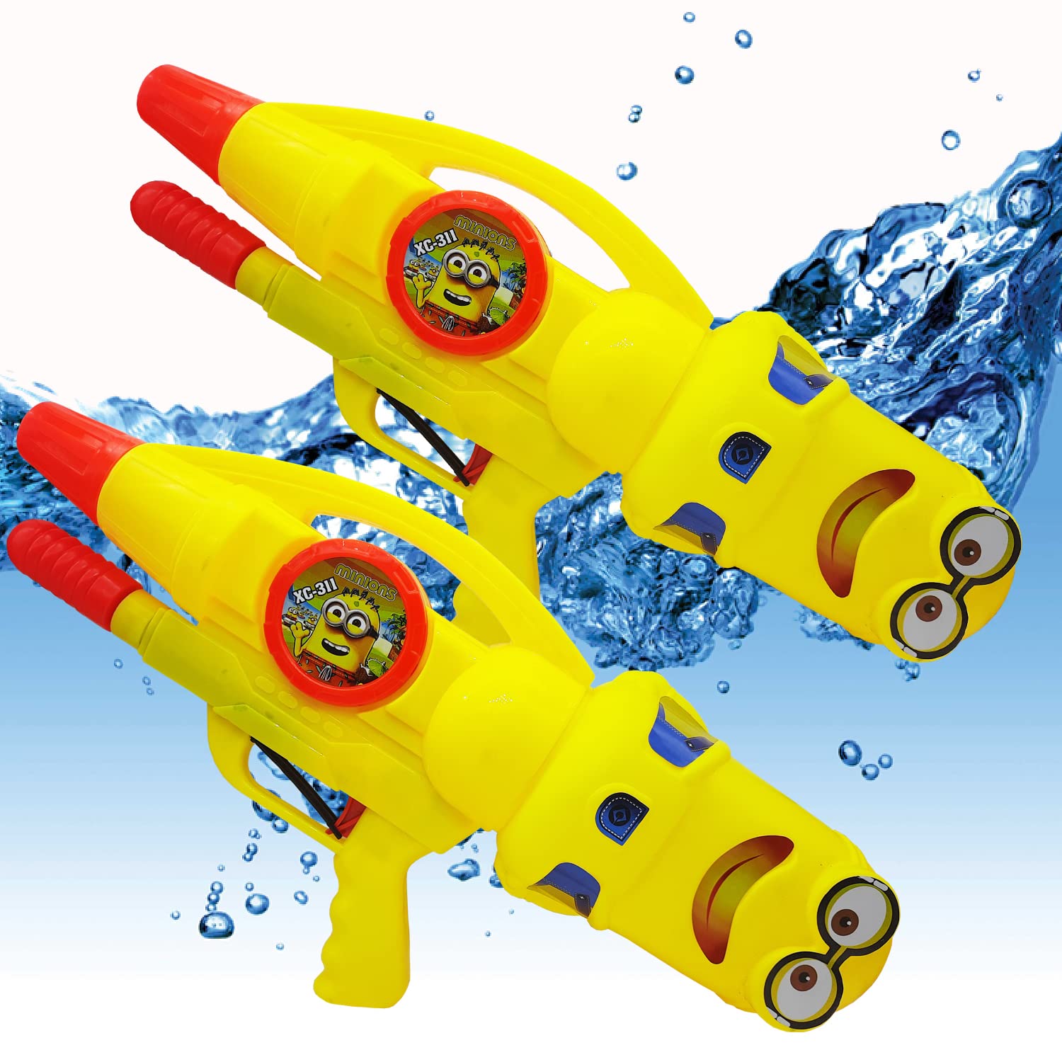 Ascension Small Minions Pichkari Plastic Toy Gun Holi Pressure Shot Water Gun Pichkari Tank for Children Holi Pool Party (Pack of 2) (B09SQ45F47) Amazon Price History, Amazon Price Tracker