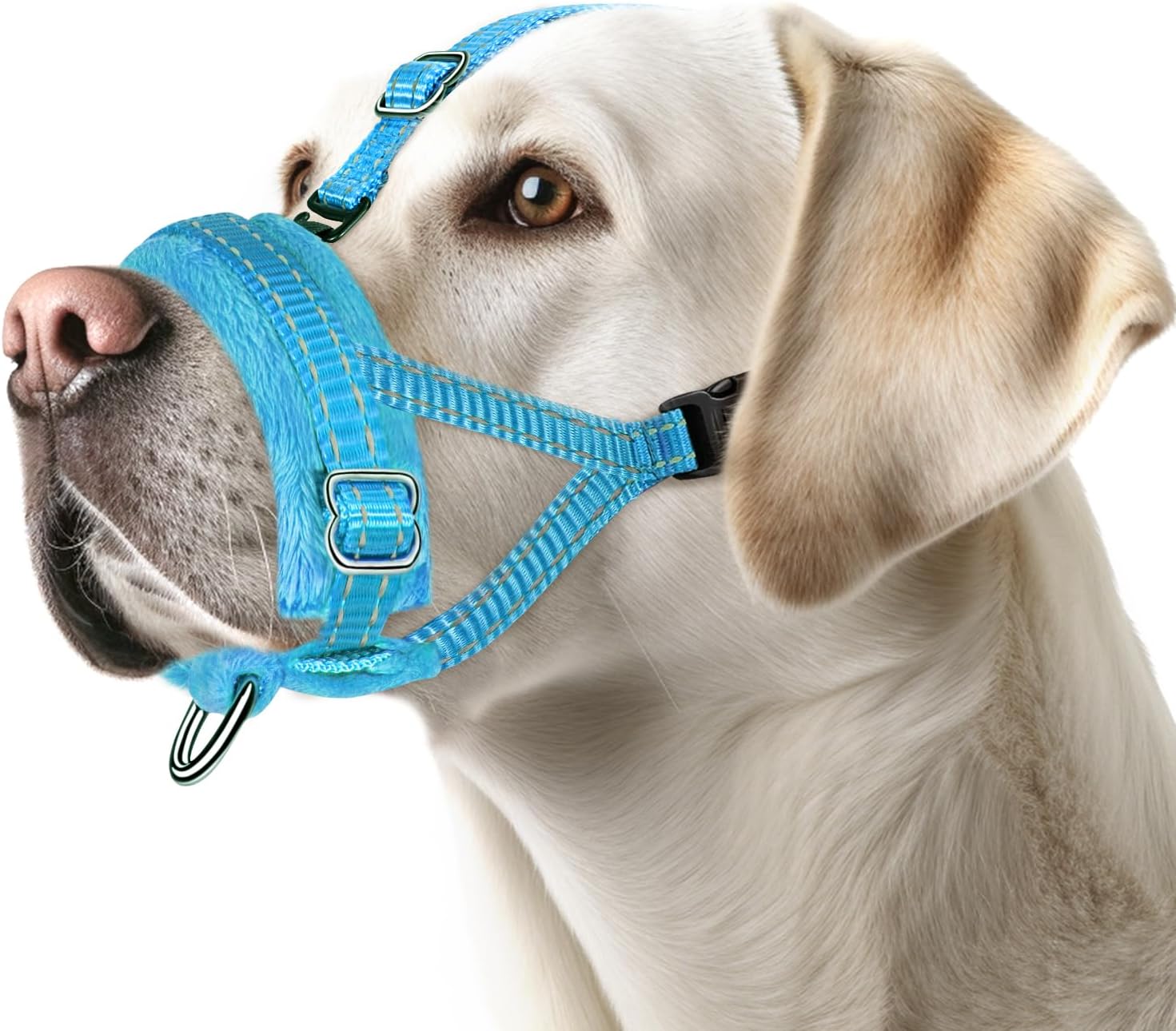Eyein Soft Nylon Dog Muzzle Adjustable Reflective Dog Mouth Cover