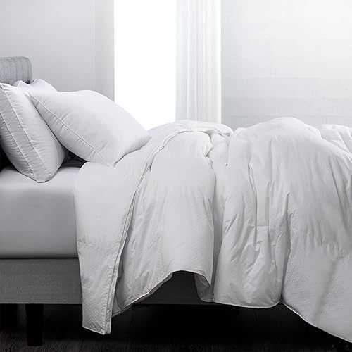 Allied Essentials Supreme - Edredón alternativo relleno de fibra de gel, blanco, tamaño KingCalifornia King