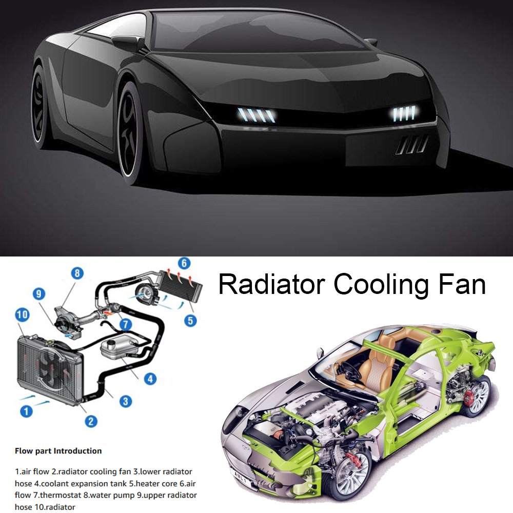 Snapklik.com : JTron 10-Inch Universal Slim Electric Radiator Cooling ...