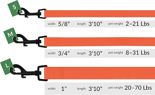 Miniatura 6 de CollarDirect Correa impermeable para perro, pequeña, mediana y grande, duradera, para caminar, entrenar y correr, rosa, negro, azul, naranja, verde