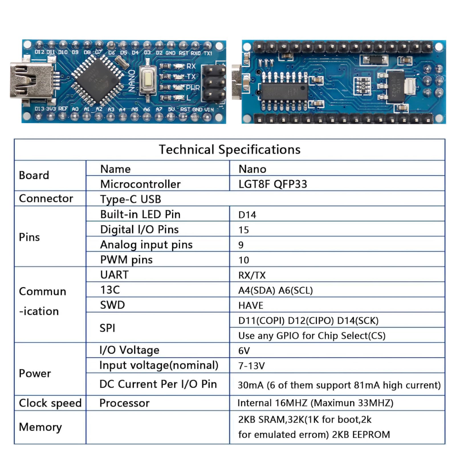 Scheda Di Sviluppo Nano Arduino - 2 Pezzi Con Cavo USB-C, Compatibile Con IDE - Foto 2