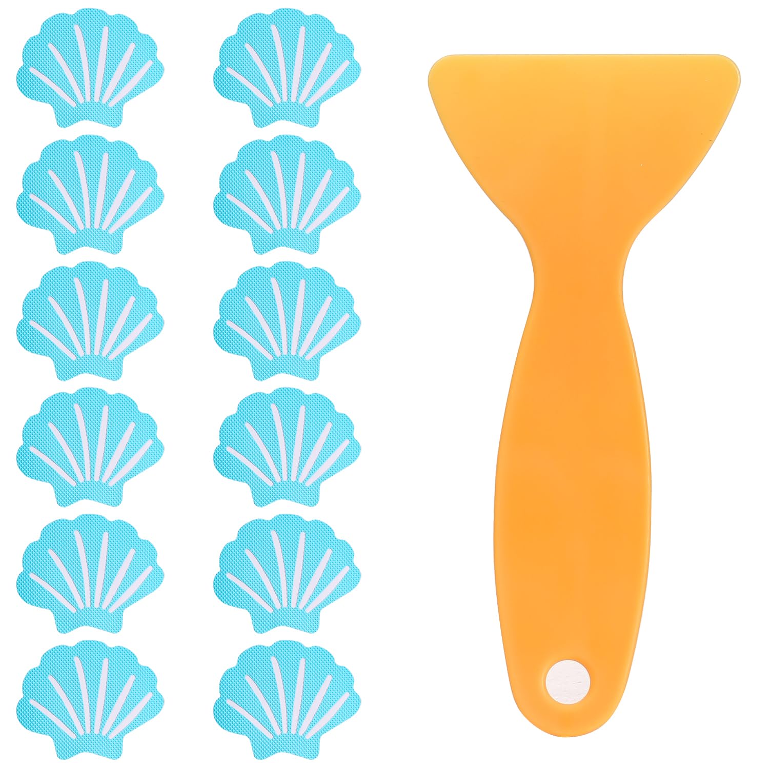 Acooruiteng Non Slip Bath Stickers Non Slip Shower Stickers Anti Slip Bath Stickers Self-Adhesive Bath Anti Slip Stickers Non Slip Bathtub Stickers with Scraper for Bathroom Shower Bath Tub Floor12Pcs