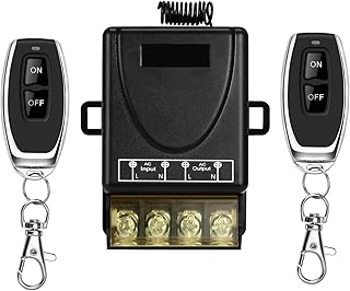 Wireless Remote Control Switch 120V with 328 ft Long Range,40A Relay Switch,AC110V/120V/240V, for Smart Home,Pump Control,Industrial Electrical Equipment