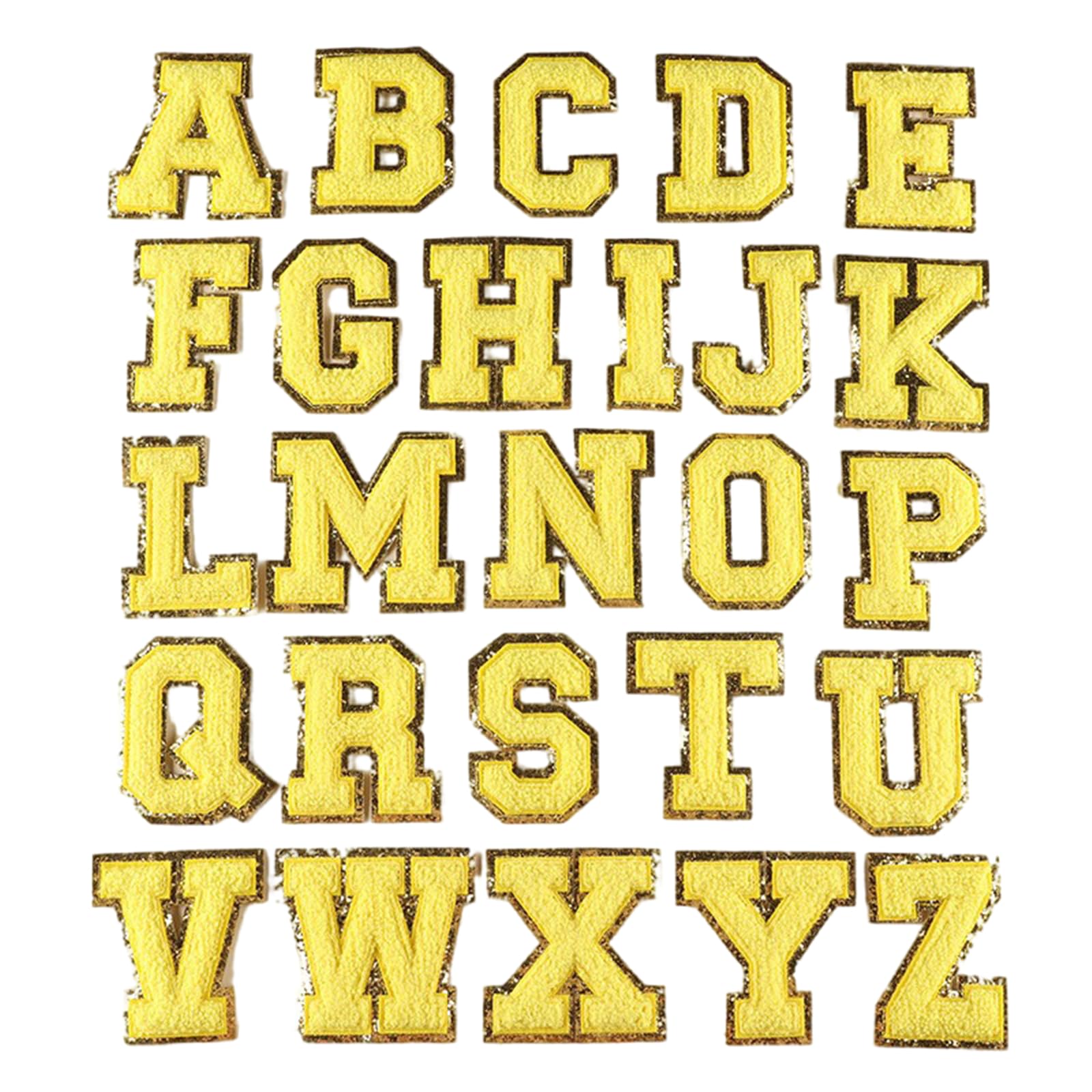 Jazuaiao 26Pieces Letter Sew on Patches Embroidered Applique Sew on Clothing Patches for Clothes Bag Tshirt Backpacks Hat Embroidered Iron on Letters