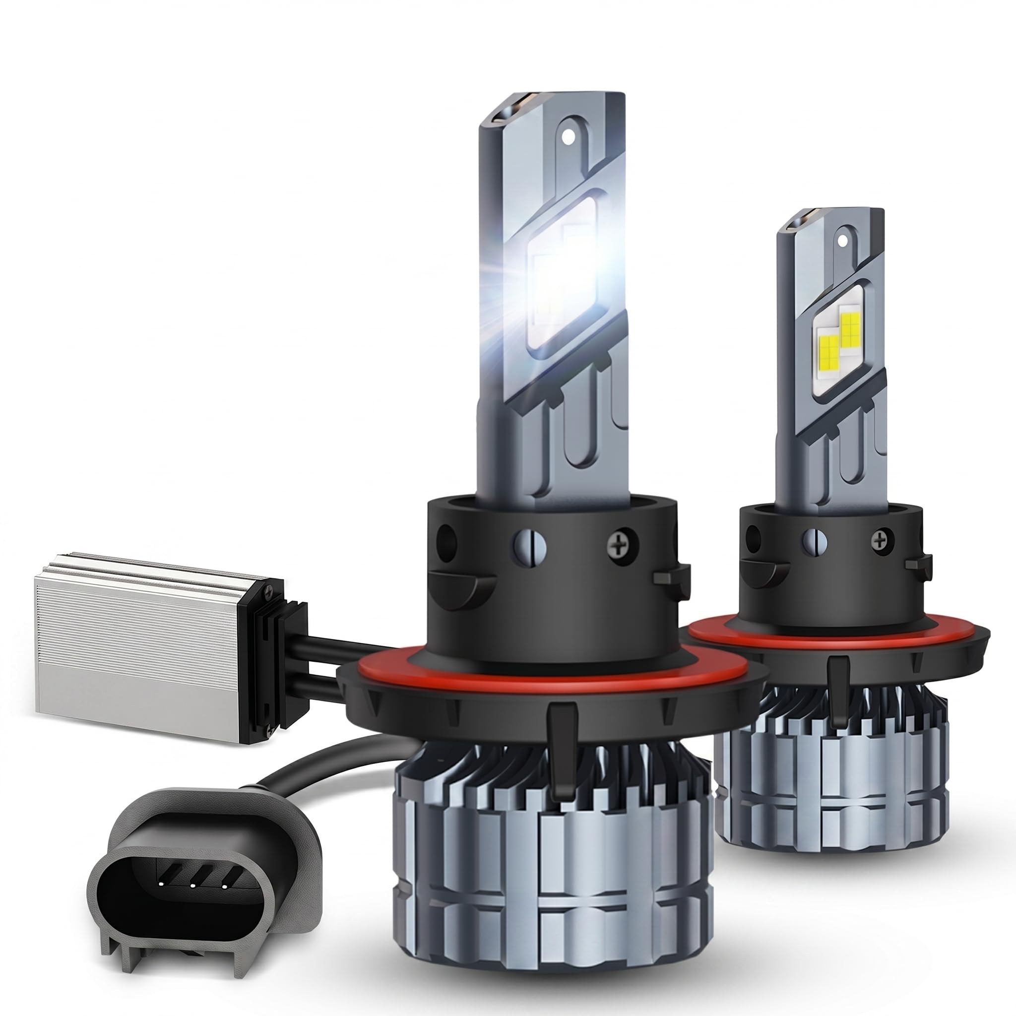 SEALIGHT H13 LED Bulbs, 800% Ultra-Bright, Super Brightness 6500K Cool White Lights, 360-degree Illumination, 1:1 Real Size, 99% Fit Your Vehicles, Plug-N-Play, 2 Pack