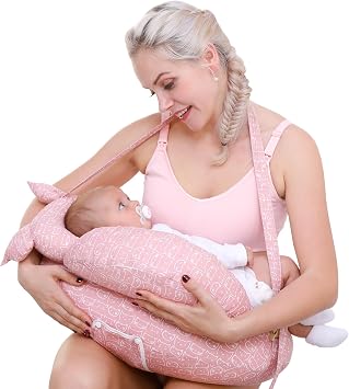 Nursing Pillow for Breastfeeding, Breastfeeding Pillows for More Support for Mom and Baby, with Adjustable Waist Strap
