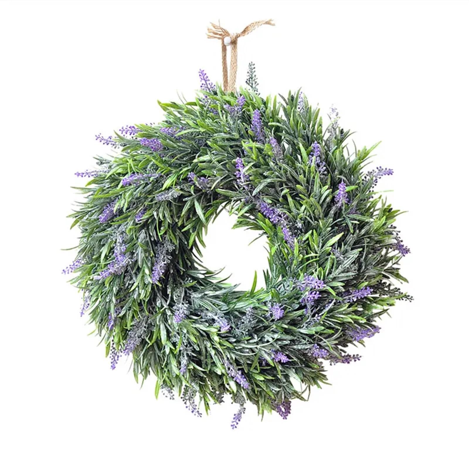 Wreaths Artificial Lavender Hanging Wreath Flower Lush Topiary Purple