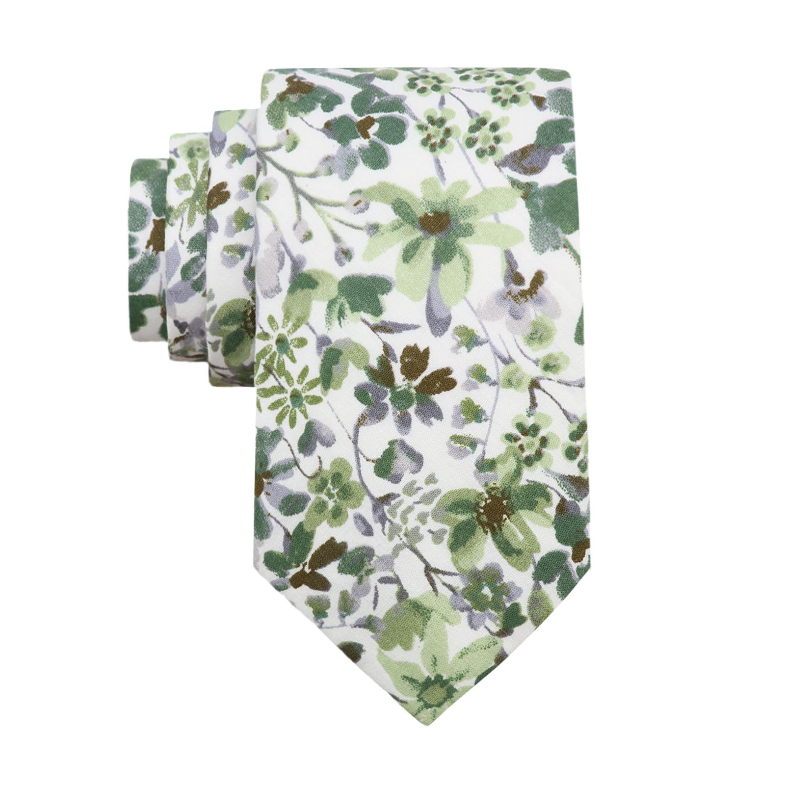 MantieqingwayTies for Men, 2.76'' Cotton Floral Tie Men's Neckties for Weddings Groomsmens Dances Party Valentine's Day