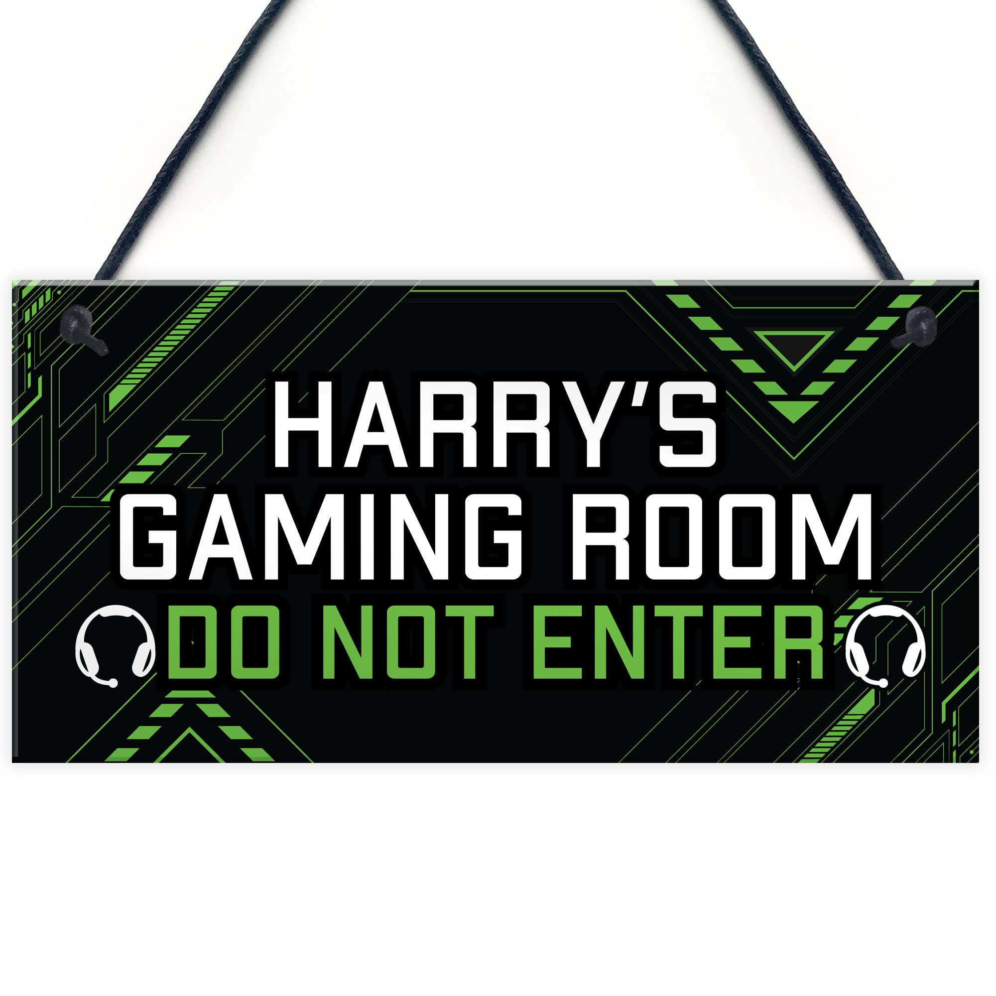 Red Ocean Boys Multicoloured Personalised Gaming Room Sign Do Not Enter Plaque Gamer Gift For Birthday Xmas