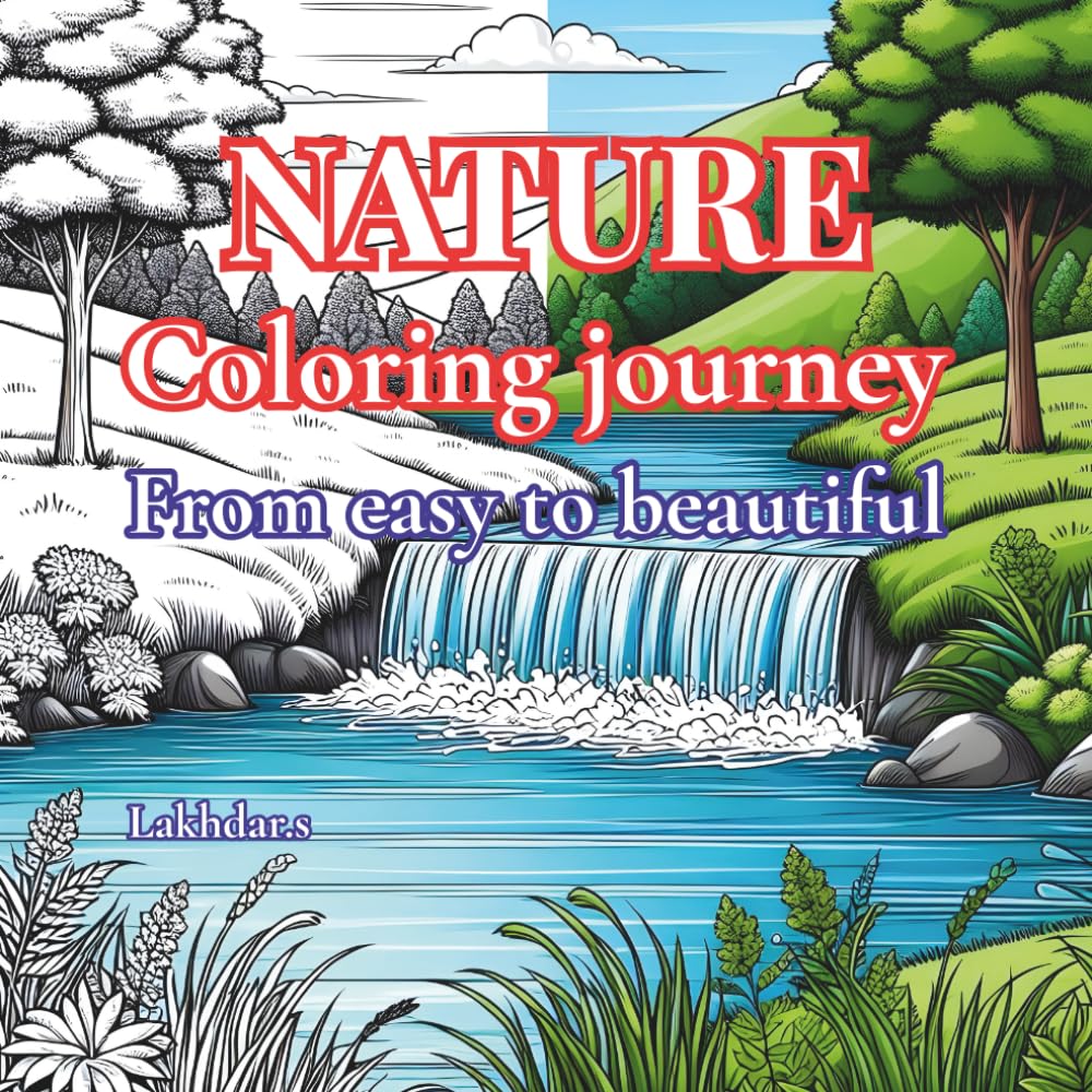 Nature coloring journey: from easy to beautiful