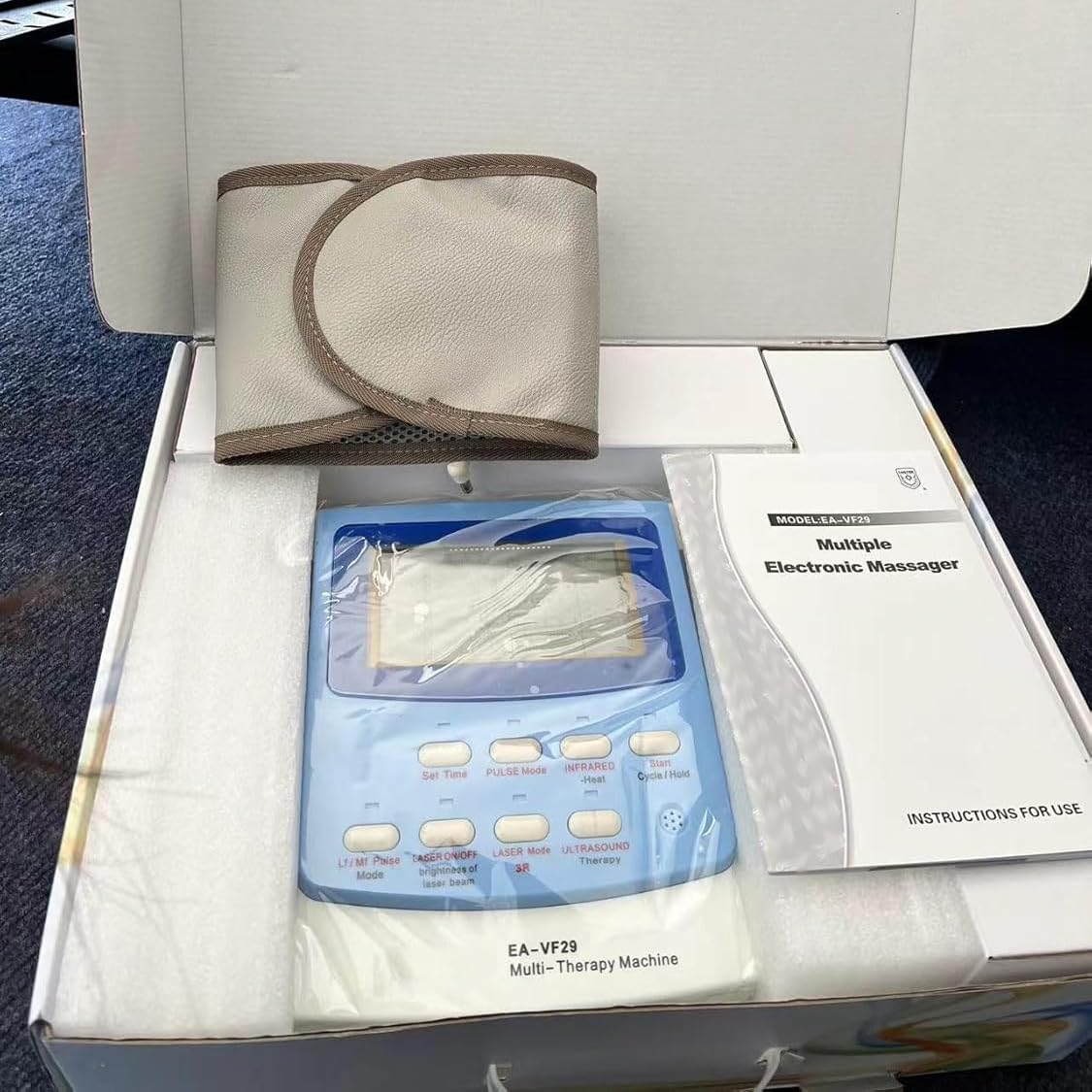 Máquina De Fisioterapia De 9 Canales, Masajeador Corporal De Acupuntura De Baja Frecuencia, Ultrasonido De Belleza + Función EMS, para Alivio Muscular Y Desbloqueo De Meridianos