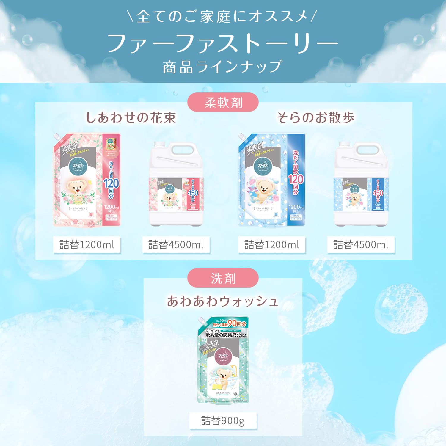 Amazon.co.jp: ファーファ ストーリー 柔軟剤 しあわせの花束 詰替用
