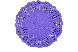 DECORA Round Colorful Paper Lace Doilies
