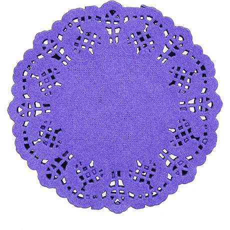 DECORA Round Colorful Paper Lace Doilies