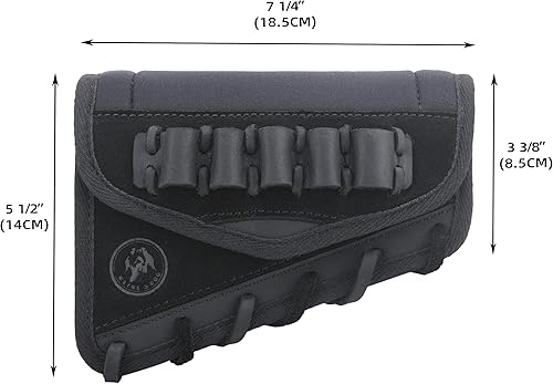 Miniatura 2 de Almohadilla de cuero genuino para mejillas para escopeta de rifle, pistola con soporte de carcasa .308 .40-65 .45-70 bolsa de cartucho