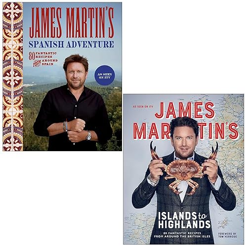James Martin Collection 2 Books Set (James Martin's Spanish Adventure &amp; James Martin's Islands to Highlands)