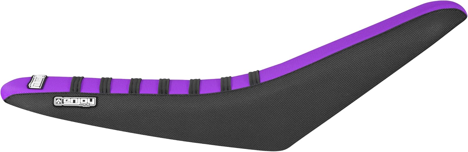 Enjoy Mfg Seat Cover - Compatible with Riding Times GT73/ GT73 Pro eMoto Bike_#540 (Black Sides/Purple top/Black Ribs)