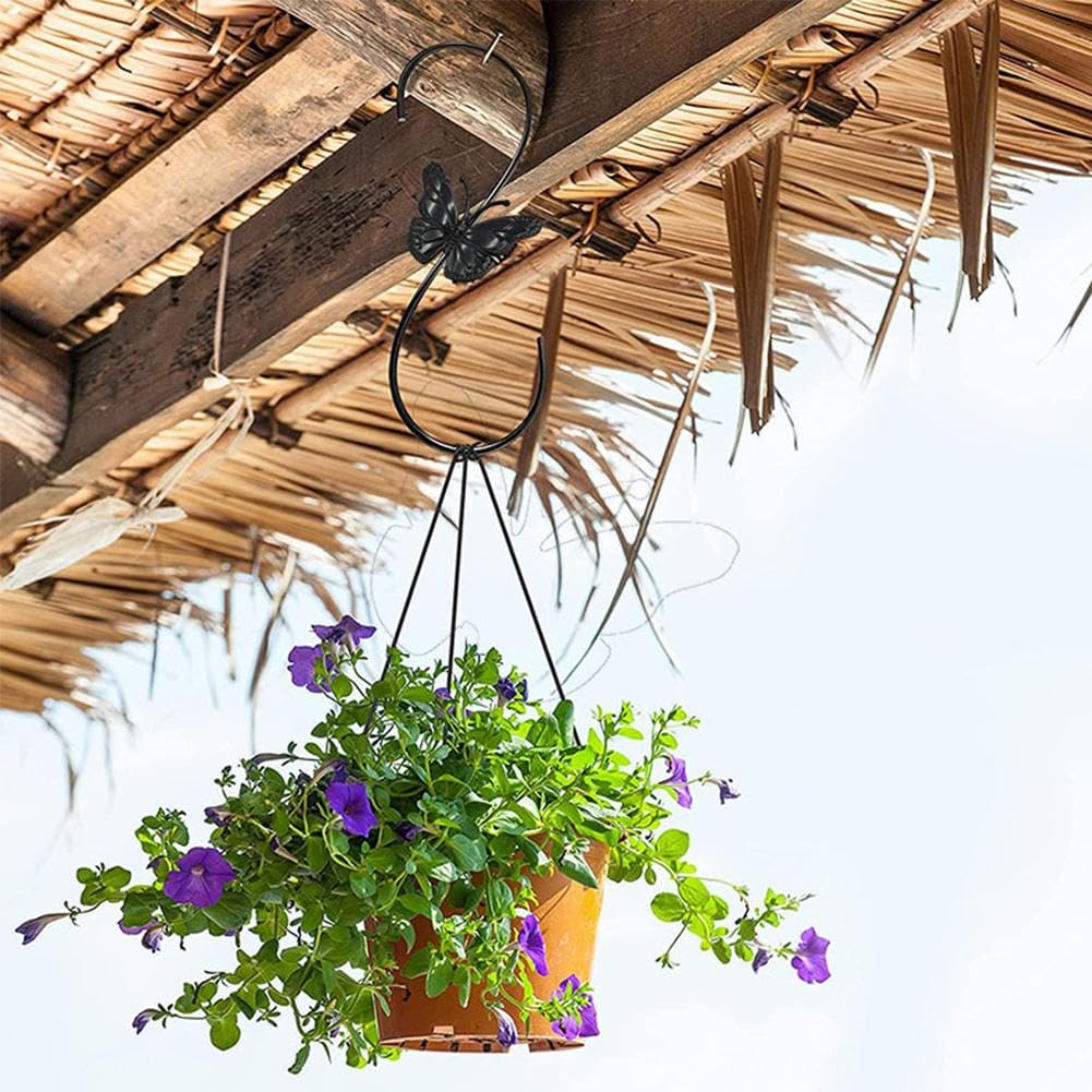 Gancio per pastore ganci per palo da giardino in metallo supporto per cesto di fiori gancio per lanterna paletto per mangiatoie per uccelli cestini lanterne bandiere da giardino  15