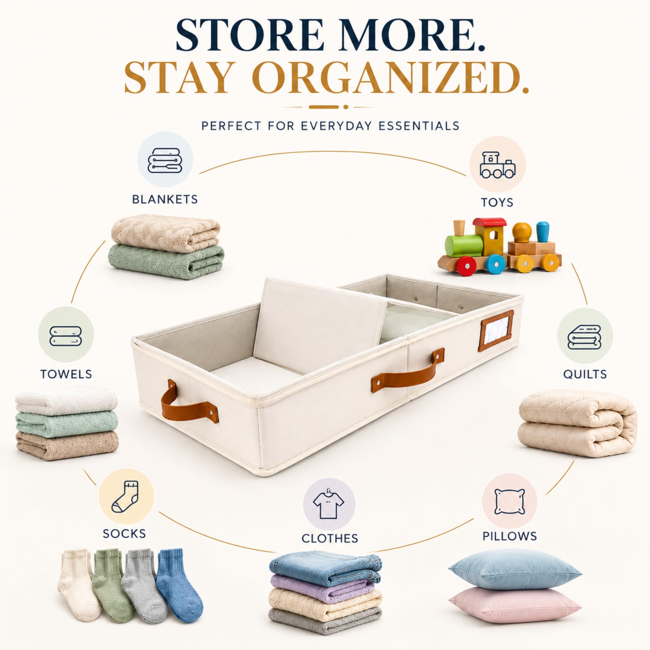 Homelux Theory Contenitori Sottoletto Con Coperchio | Organizer a Basso Profilo Per Vestiti, Scarpe E Coperte | Scatola Porta Oggetti Contenitore Sottoletto | Flat Fabric Letto Contenitore 2 Pack