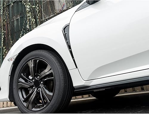 Miniatura 13 de x xotic tech Type-R Style - Cubierta de ventilación lateral para guardabarros, textura de fibra de carbono, compatible con Honda Civic 10ª