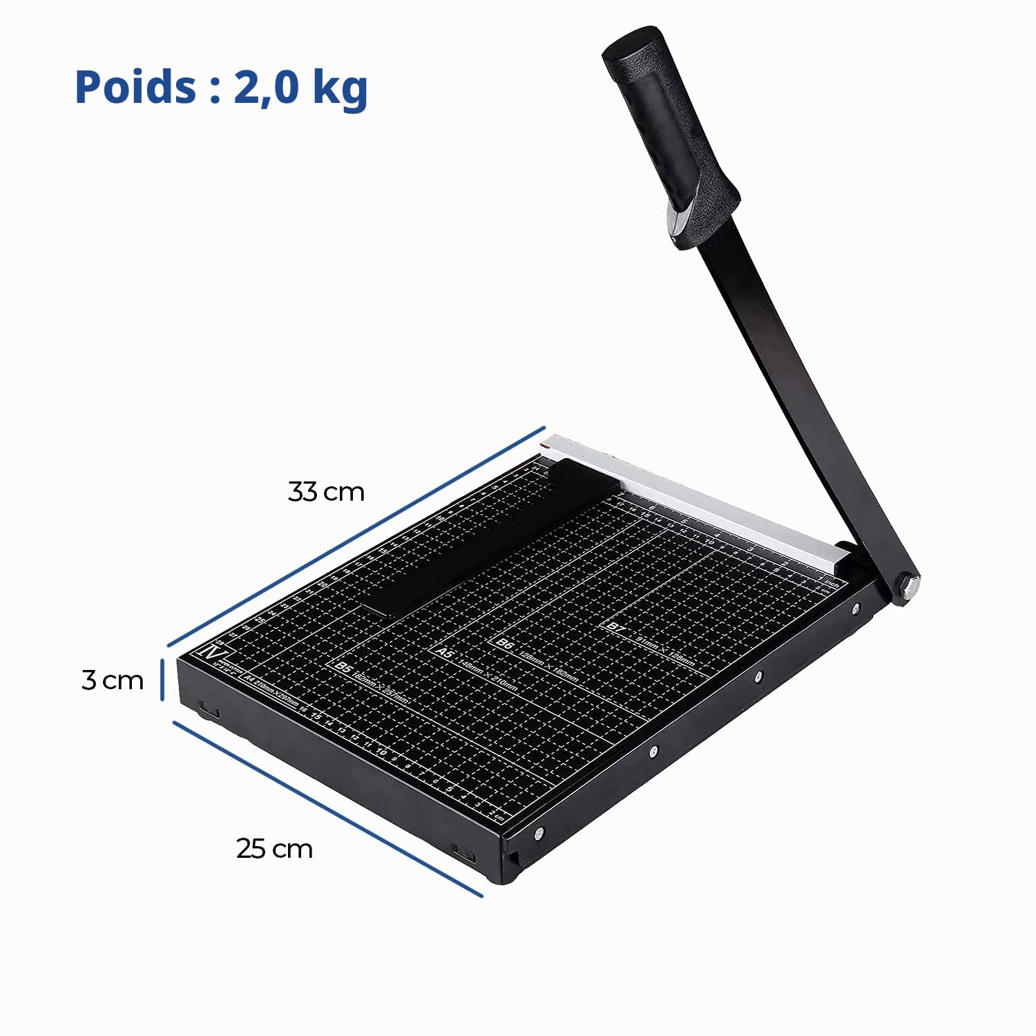 Ediesi, Massicot, A4, Coupe Papier, Guillotine, pour Home, Feuilles A4, Cisaille pour Office, Professionnel, Manuel, Précision Maximale, 3 Couleurs disponibles (Noir)