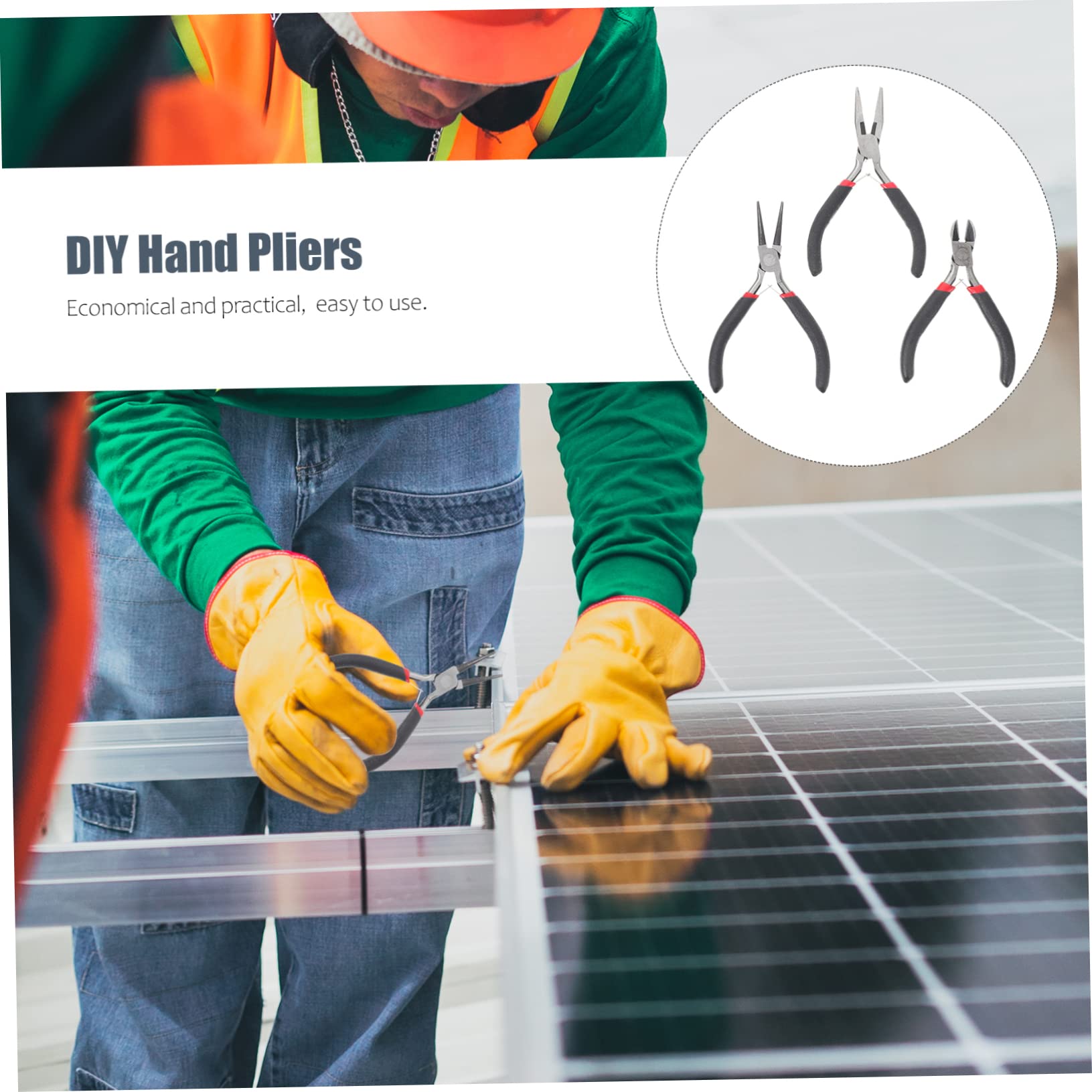 OSALADI 3Pcs Mechanical Maintenance Pliers Durable DIY Hand Tools for Jewelry Making Repairing Crafting Comfortable Handles for Optimal Leverage Chrome