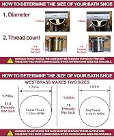 Vista 4 de Westbrass D93-2-62 1-1/2" Tip-Toe Bathtub Drain Plug Trim Set with Two-Hole Overflow Faceplate, Matte Black, 1 Count (Pack of 1)