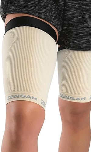 Zensah Manga de compresión para muslos, soporte para isquiotibiales, envoltura cuádruple para hombres y mujeres, ideal para correr, deportes,