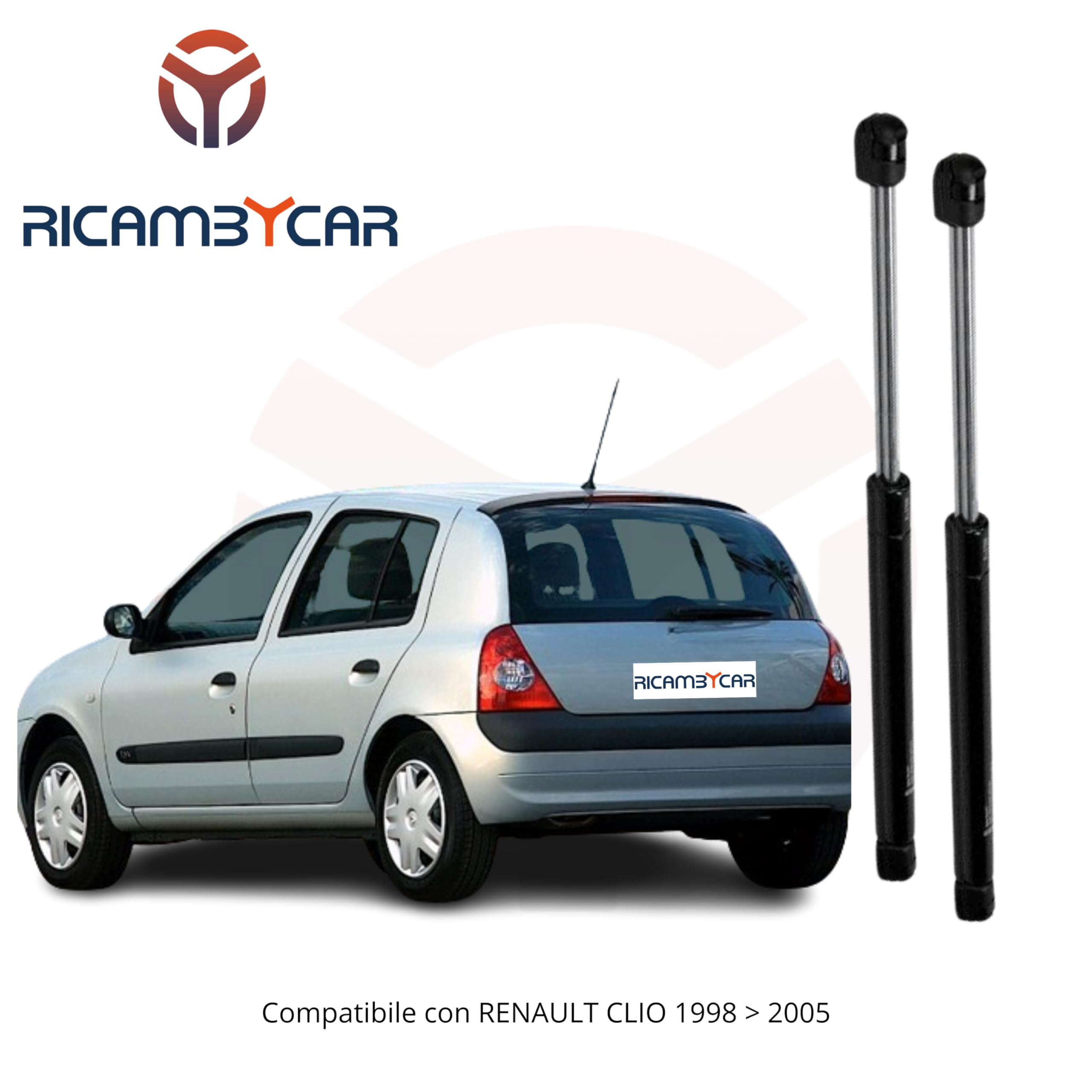 Coppia Molle a Gas Portellone Posteriore Compatibile con Renault CLIO 1998 > 2005