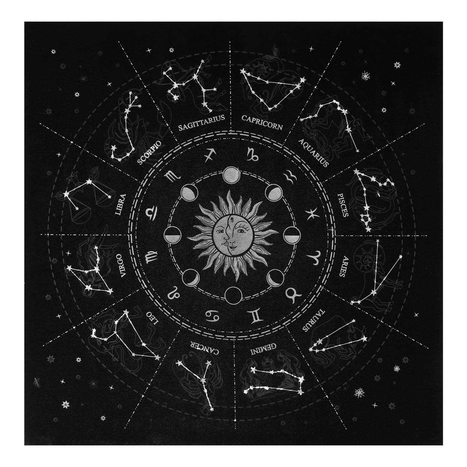 Alipis 1kawałek Mysterious Tarot Divination Tablecloth Flannel Antypoślizgowy Idealny Do Gier Planszowych i Imprez Magiczna Atmosfera Dla Miłośników Tarota