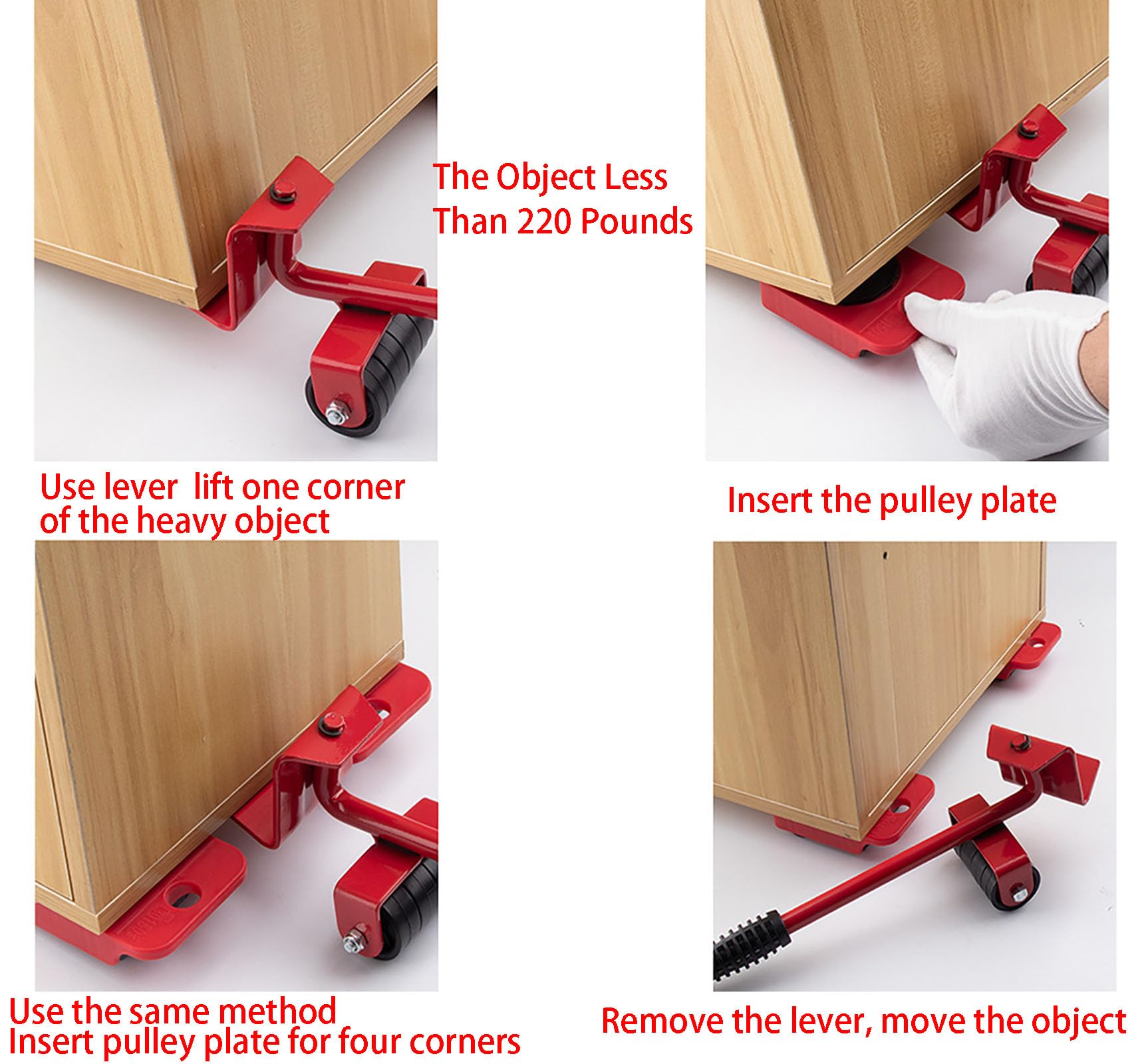 Furniture Mover Tool Set - Lift & Move Heavy Items -6