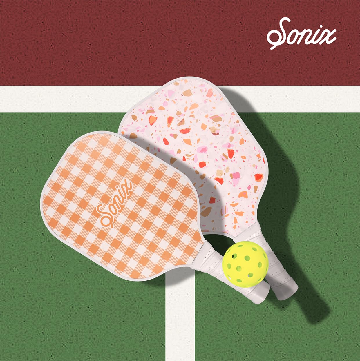 Sonix Pickleball-Paddel mit 2 Schlägern, 4 Bällen und Tasche mit Fiberglas-Oberfläche, USAPA-genehmigt
