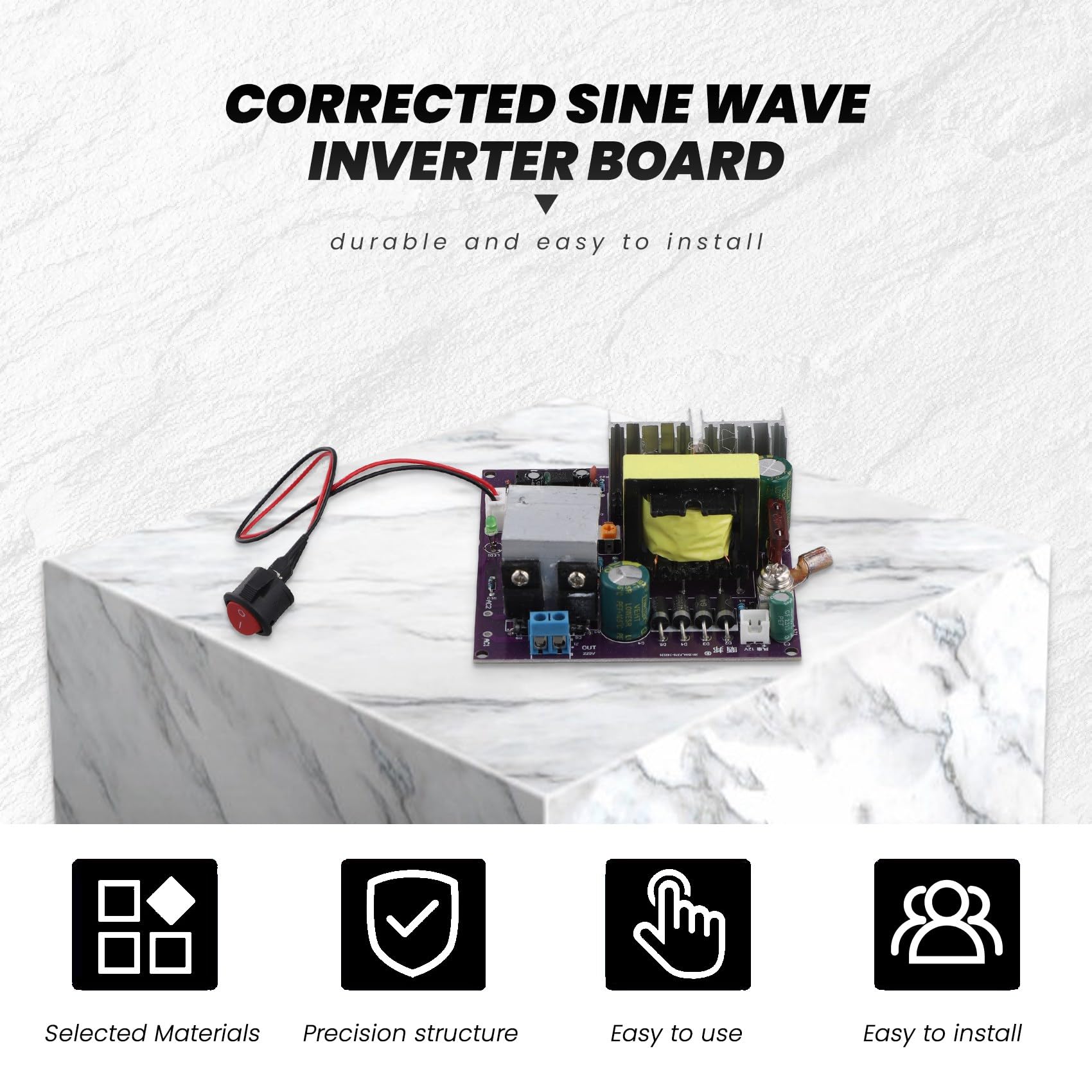 Scheda Inverter A Sinusoidale Corretta da 300 W 50-60 Hz DC-AC 12 V a 220 V Convertitore Elevatore Di Alimentazione