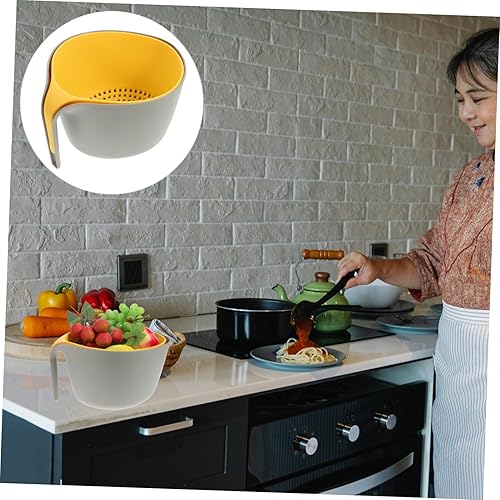 Miniatura 8 de Cesta escurridor de doble capa, colador de cocina para el hogar, colador de frutas de cocina, contenedores de cocina, cesta de lavado y colador, 1 ud