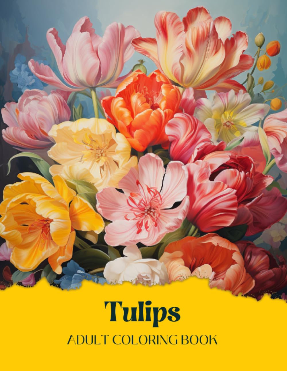 Tulips Coloring Book for Adults: 44 Intricate Designs of Tulip Flowers | Coloring Book for Adults Relaxation