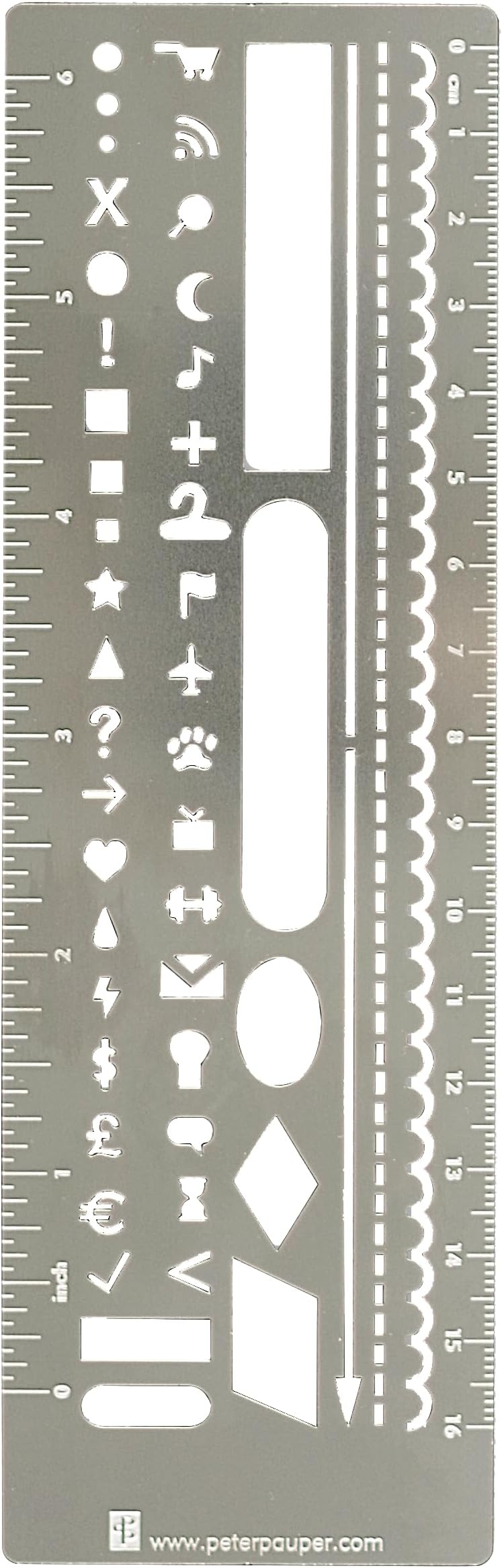 Metal Stencil Bookmark for Bullet Journals, Hardcover