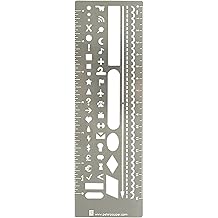 Metal Stencil Bookmark for Bullet Journals, Hardcover