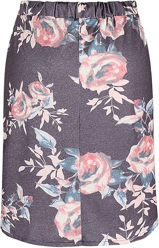 Miniatura 4 de Wenseny Faldas de tubo hasta la rodilla para mujer, faldas de tubo elásticas, midi, entalladas, con cordón, vestidos diarios