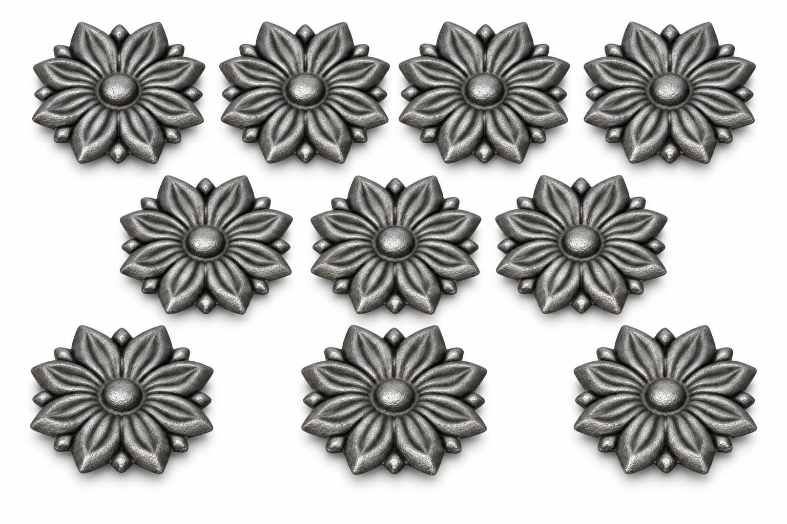 10 sztuk żeliwnych rozet Ø 90 mm