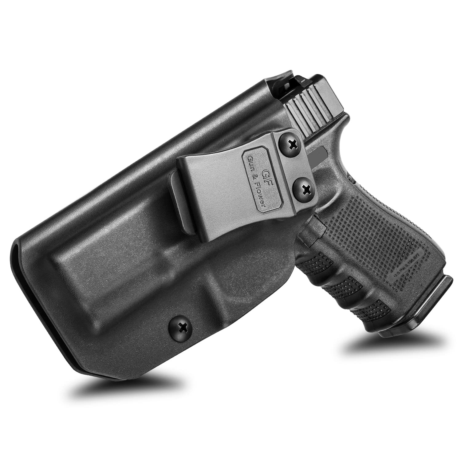 IWB Holster Compatible with Glock 19/ 19X Gen 3 4 5 & Glock 23/32 Gen 3 4 & Glock 44/45 & MOS, Inside Waistband Appendix Carry, Adj.Retention & Cant, 9mm Holster, Available in Kydex & Polymer & Claw