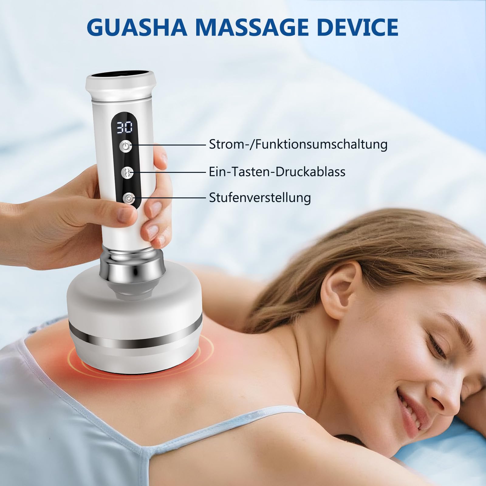 Masajeador anticelulitis, 30 velocidades, dispositivo de ventosas eléctrico, anticelulítico, masaje, relajación muscular, ventosas, adecuado para espalda, cintura, brazos y piernas