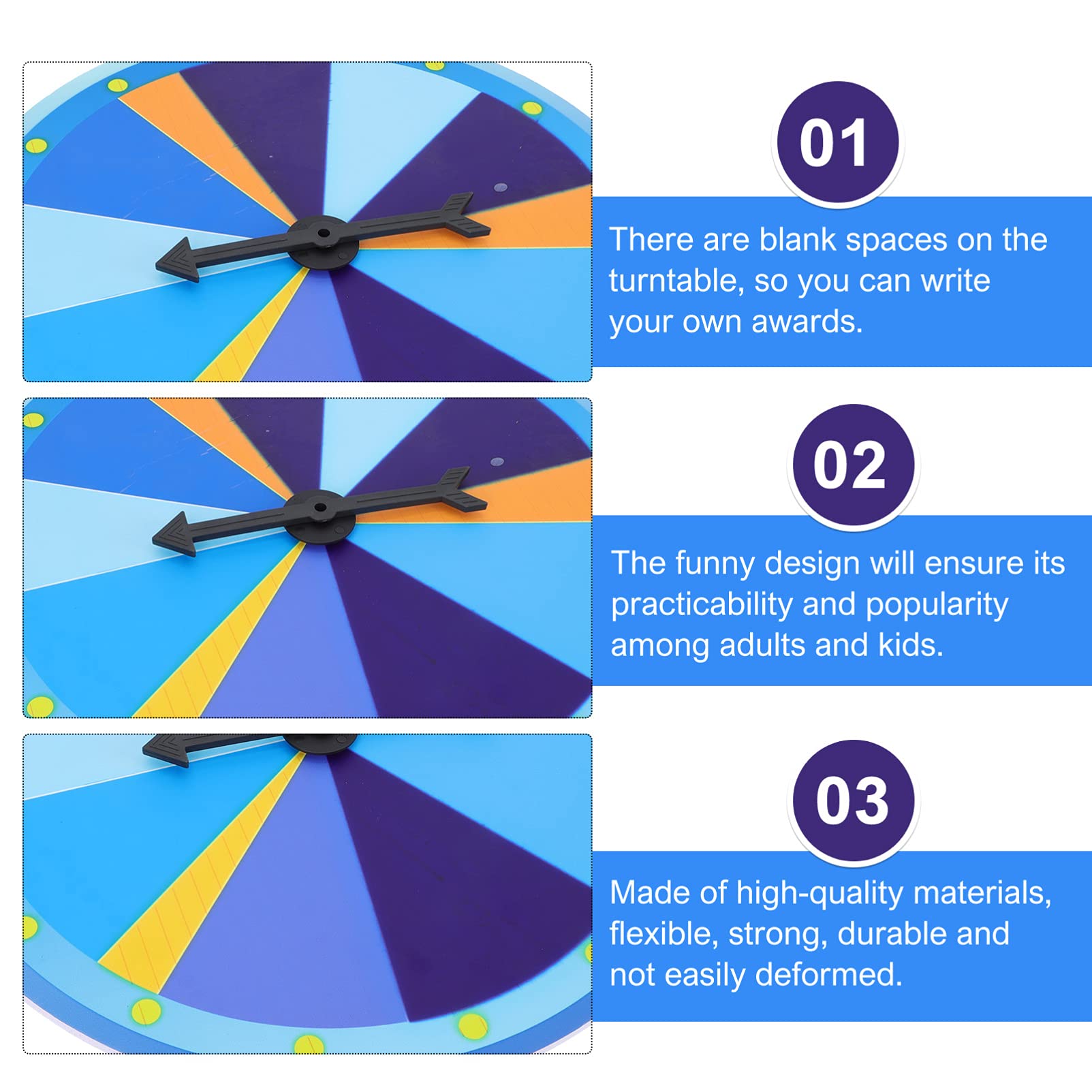 JOINPAYA Wheel of Fortune Home Game Editable Wheel Creative Prize Wheel for Parties Office and Birthdays