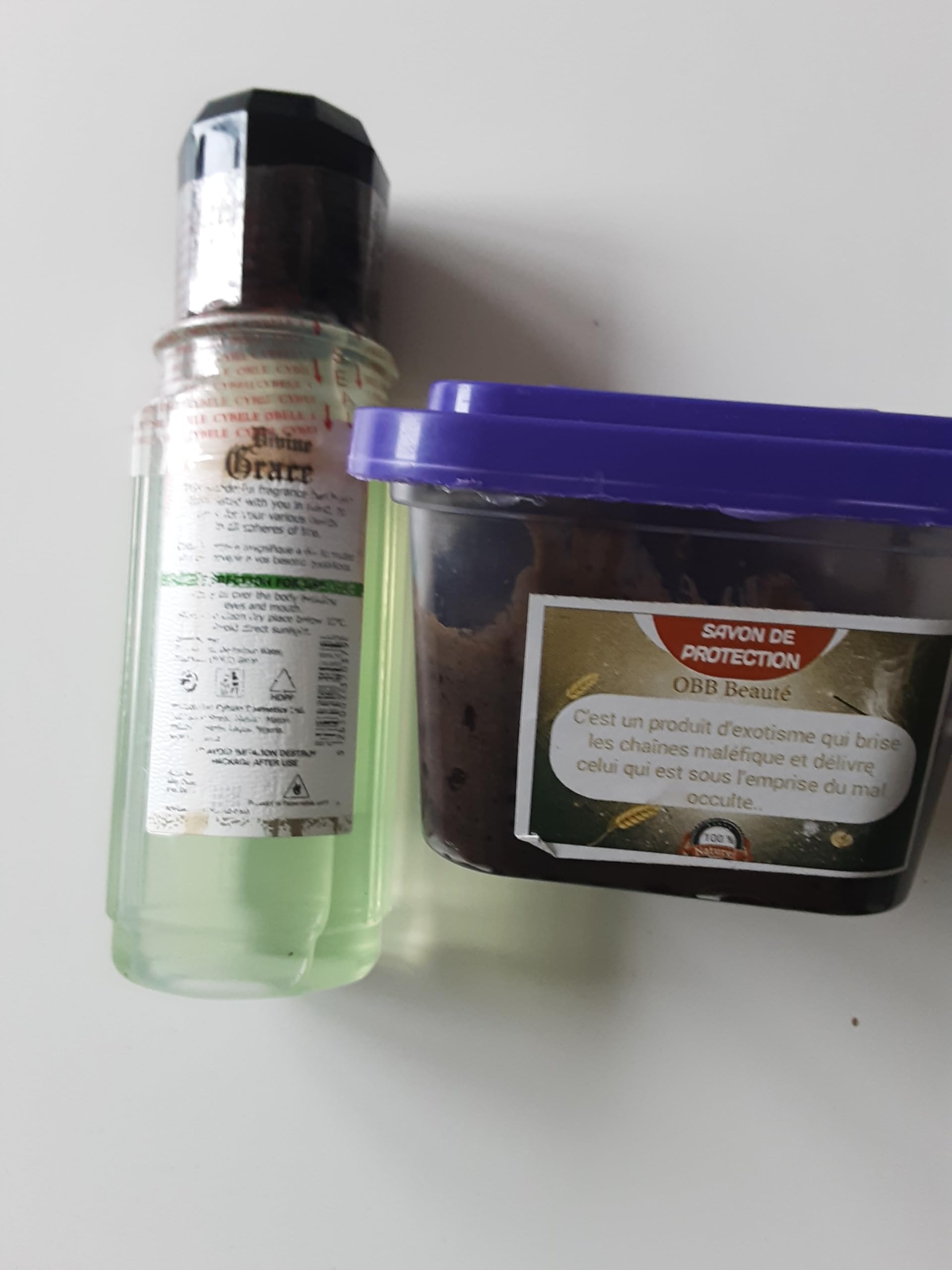 OBB BEAUTÉ Duo Spirituel, Savon de Protection 200g et Parfum Divine Grâce 150ml,